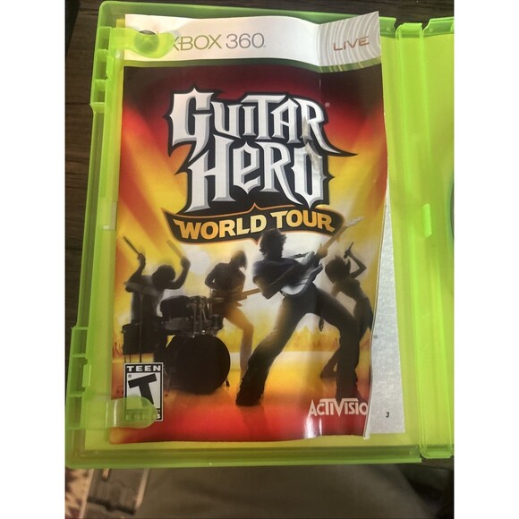 XBOX 360 GUITAR HERO WORLD TOUR Live Complete In Box Manual Included Activision - Picture 5 of 5